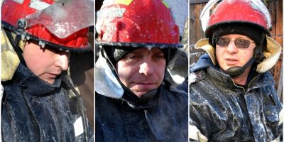 FOTO Eroii de la Suceava. La -17 grade Celsius au luptat cu flacari pana la cer pentru a salva un monument UNESCO