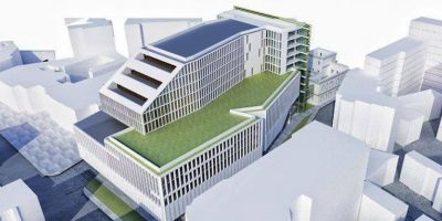 Proiect controversat in Capitala: mall langa Palatul Stirbei. Schita cladirii care ar putea fi construita in spatele monumentului istoric