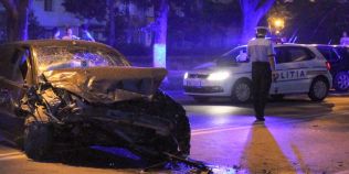 Cursa infernala cu Politia pe urme, pe strazile orasului: cinci autoturisme au fost avariate de un sofer fugar