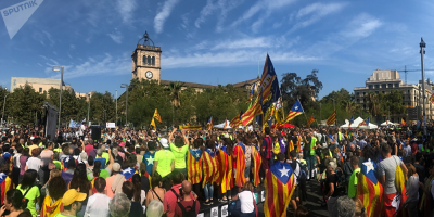 Tensiuni in Catalonia. Nationalistii spanioli au luat cu asalt o reuniune a sustinatorilor referendumului pentru independenta